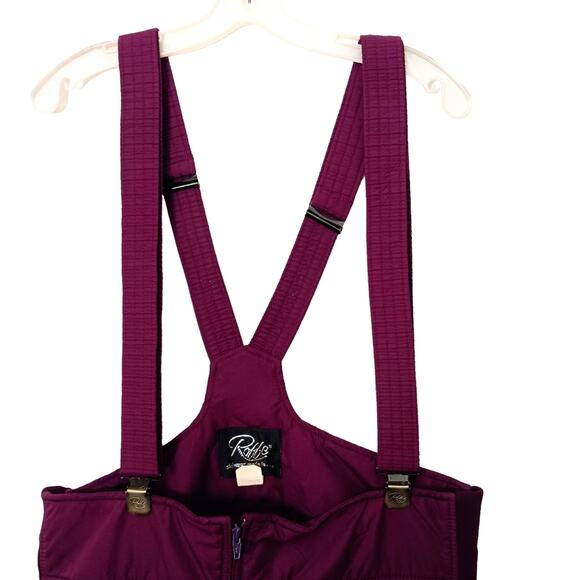 Roffe Snow Ski Pants Overalls Sz L Purple Snowbard Winter Snowmobile Ice Lined - Picture 5 of 15